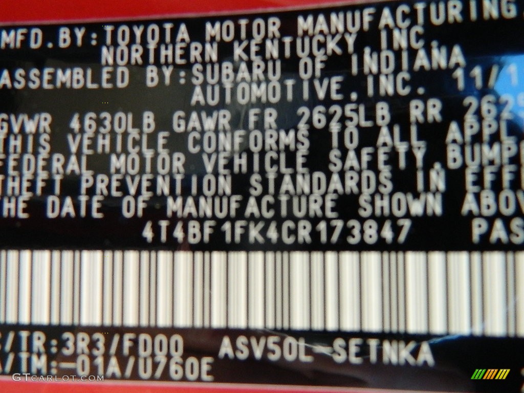 2012 Camry LE - Barcelona Red Metallic / Ivory photo #15