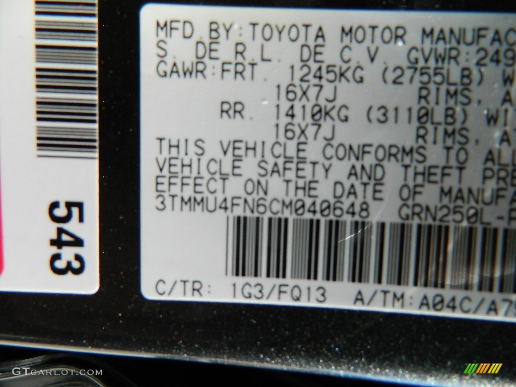 2012 Tacoma V6 SR5 Double Cab 4x4 - Magnetic Gray Mica / Graphite photo #15