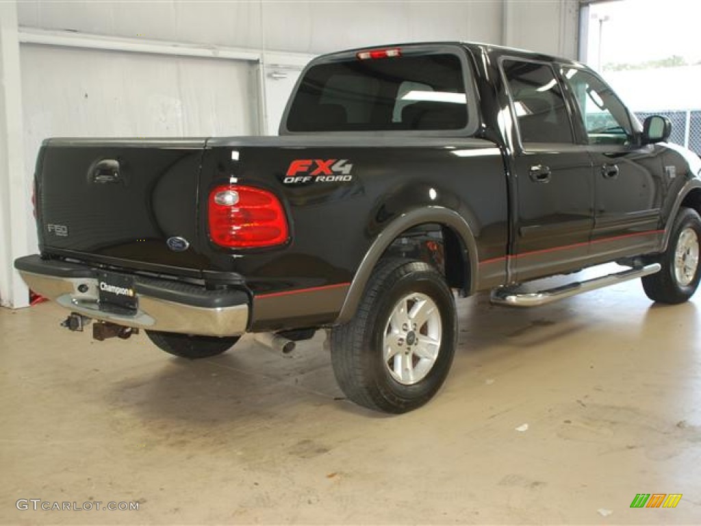 2002 F150 FX4 SuperCrew 4x4 - Black / Medium Graphite photo #4