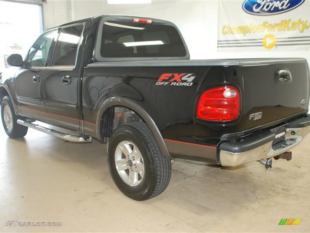 2002 F150 FX4 SuperCrew 4x4 - Black / Medium Graphite photo #6