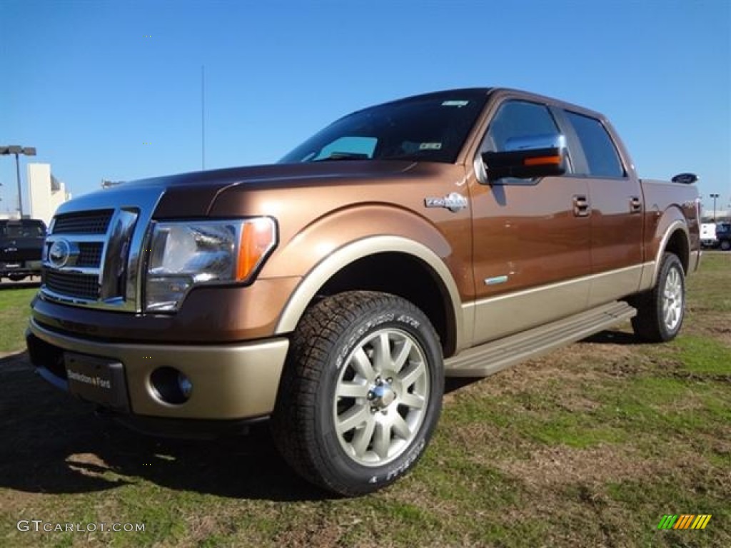 2012 F150 King Ranch SuperCrew 4x4 - Golden Bronze Metallic / King Ranch Chaparral Leather photo #3