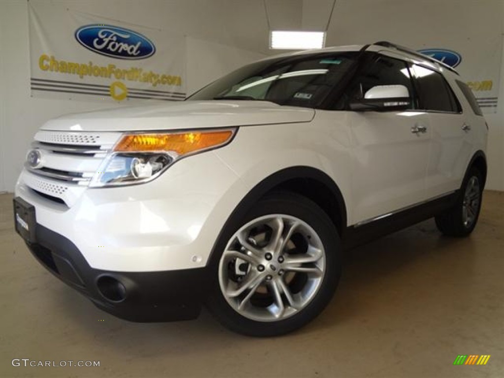 2012 Explorer Limited - White Platinum Tri-Coat / Charcoal Black photo #1