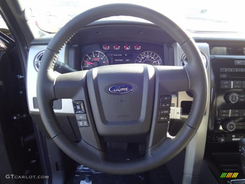2012 Ford F150 FX2 SuperCrew Black Steering Wheel Photo #59374389
