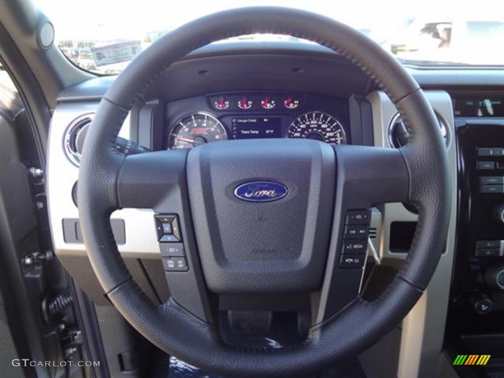 2012 Ford F150 FX2 SuperCrew Black Steering Wheel Photo #59374668