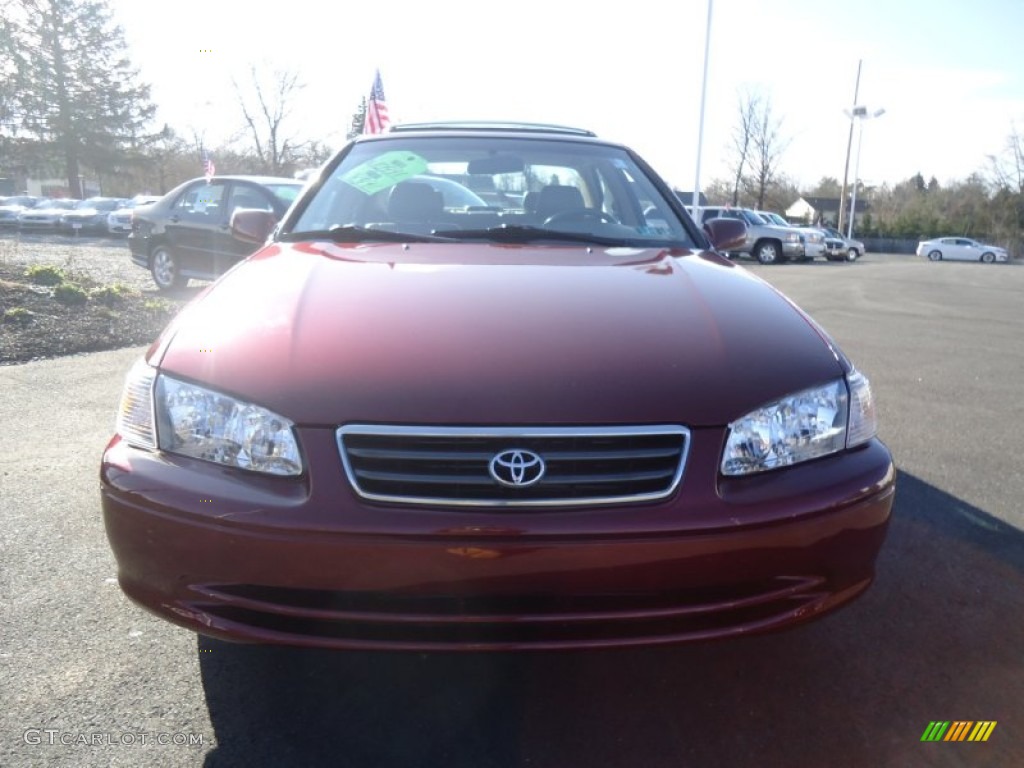 2001 Camry XLE V6 - Vintage Red Pearl / Oak photo #4