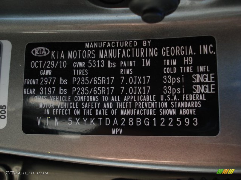 2011 Sorento LX V6 AWD - Titanium Silver / Gray photo #25