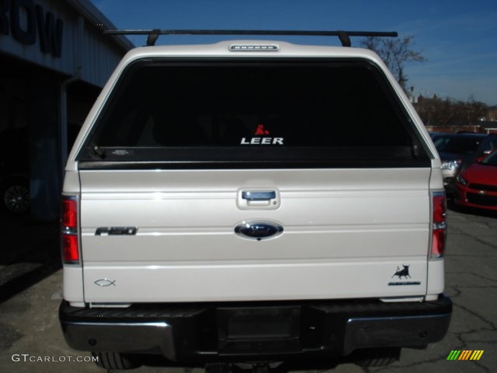 2011 F150 Lariat SuperCab 4x4 - White Platinum Metallic Tri-Coat / Pale Adobe photo #7