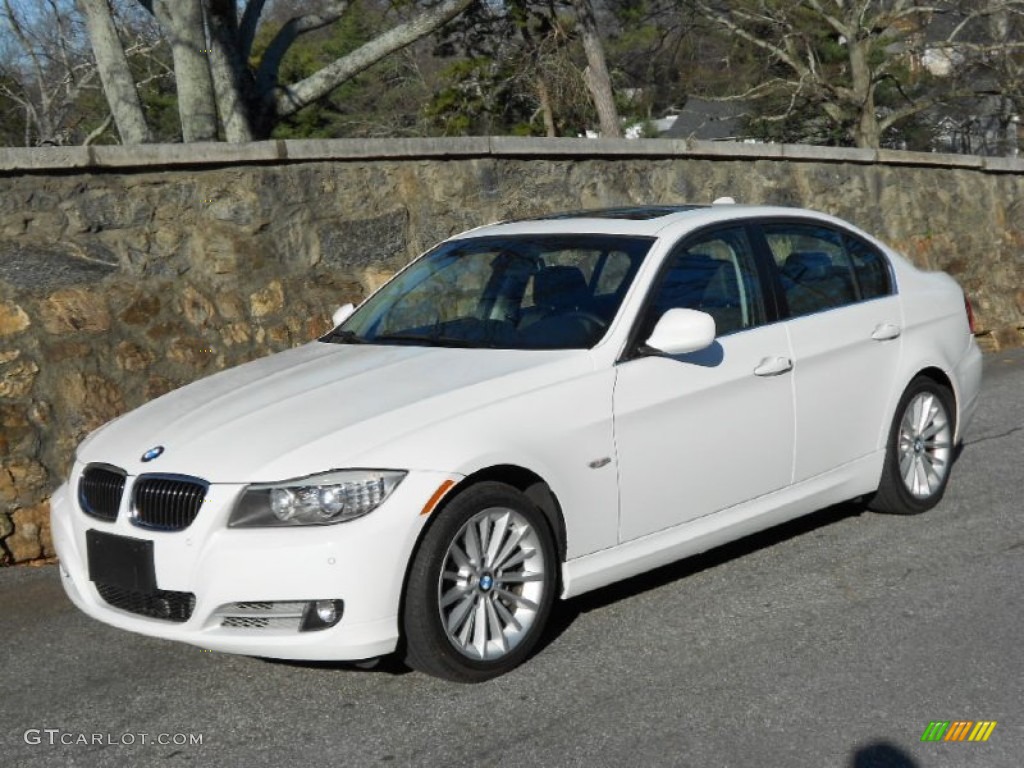 2009 3 Series 335d Sedan - Alpine White / Black photo #4