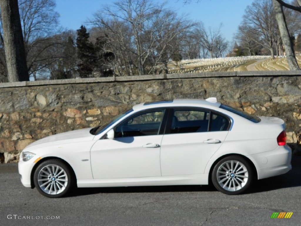 2009 3 Series 335d Sedan - Alpine White / Black photo #5