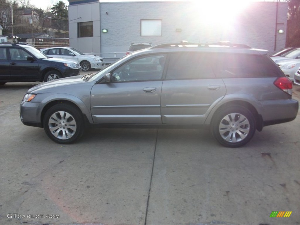 2009 Outback 2.5i Limited Wagon - Quartz Silver Metallic / Off Black photo #2