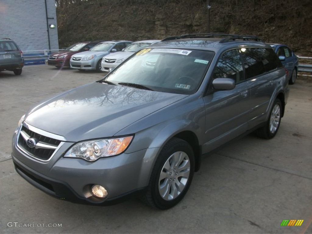 2009 Outback 2.5i Limited Wagon - Quartz Silver Metallic / Off Black photo #3