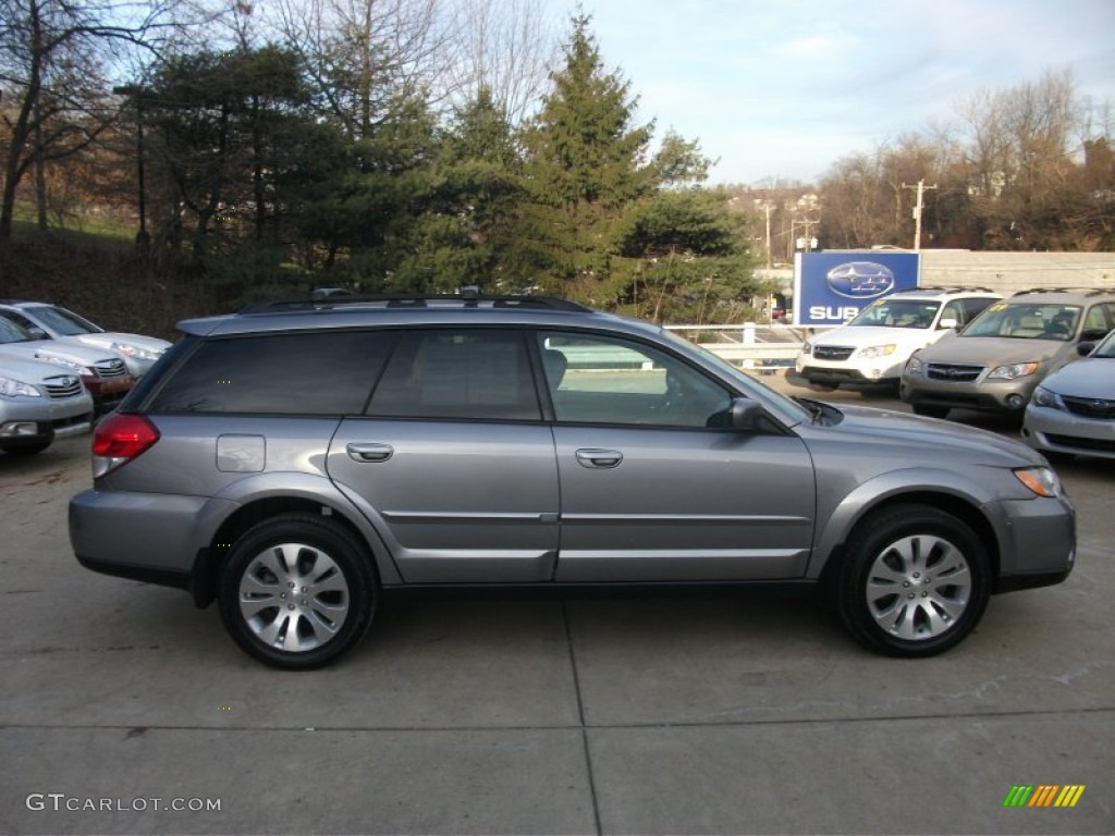 2009 Outback 2.5i Limited Wagon - Quartz Silver Metallic / Off Black photo #6