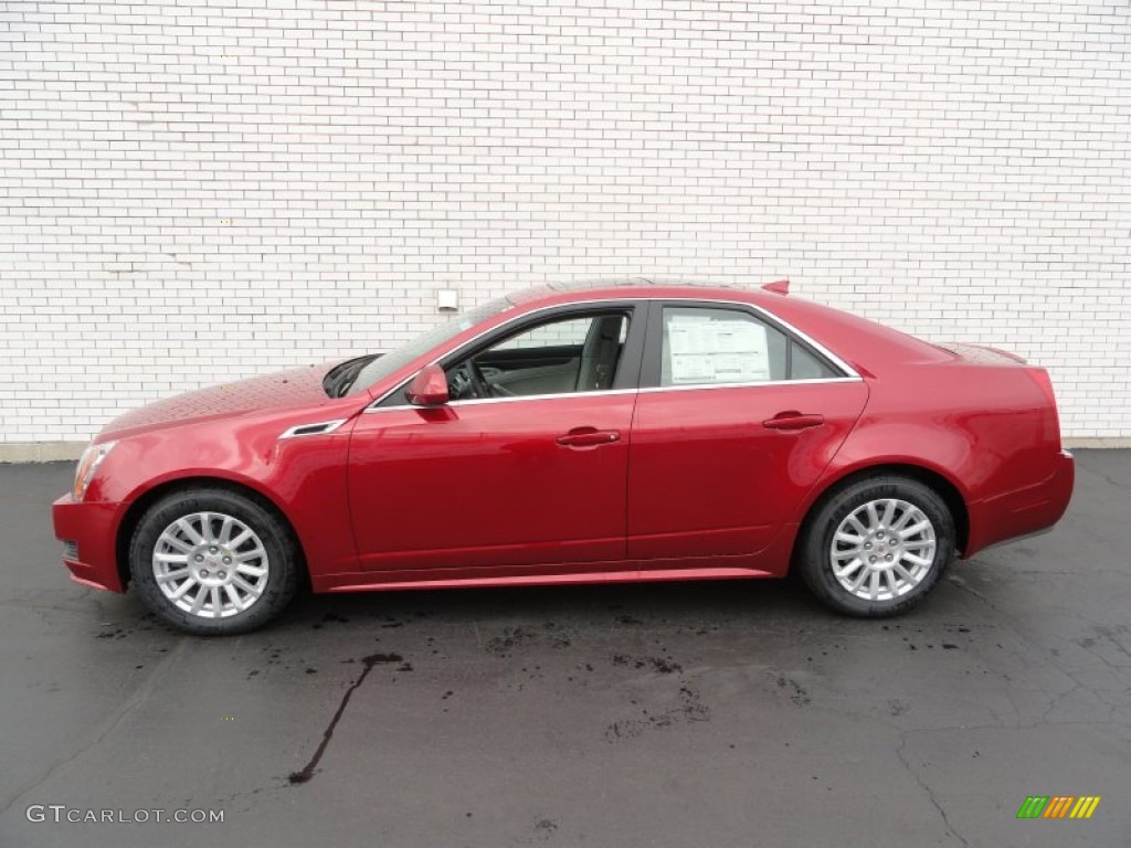 2012 CTS 4 3.0 AWD Sedan - Crystal Red Tintcoat / Light Titanium/Ebony photo #7