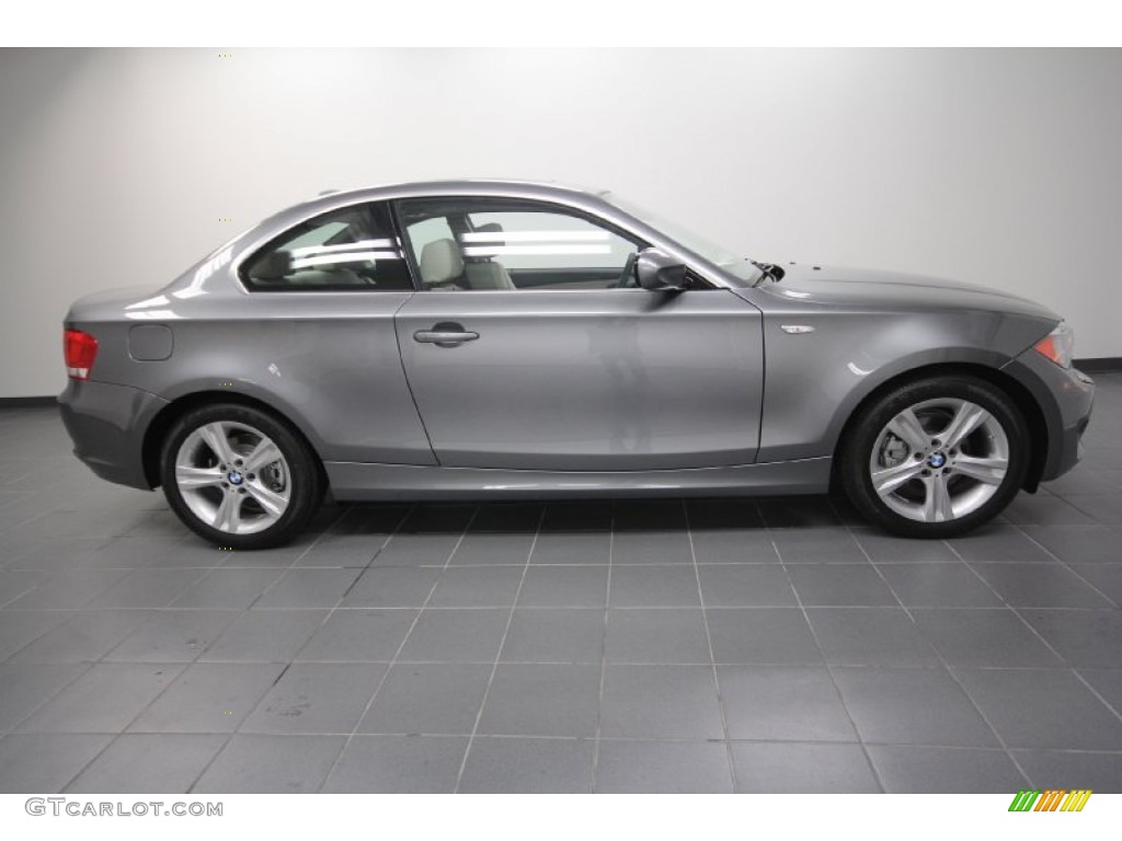2012 1 Series 128i Coupe - Space Grey Metallic / Oyster photo #2