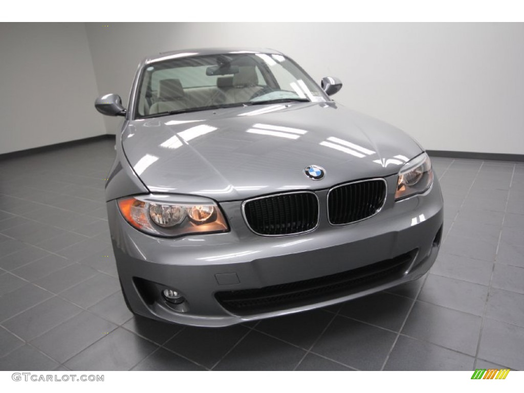 2012 1 Series 128i Coupe - Space Grey Metallic / Oyster photo #5