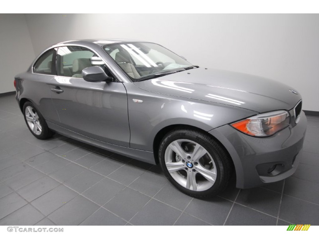 2012 1 Series 128i Coupe - Space Grey Metallic / Oyster photo #6