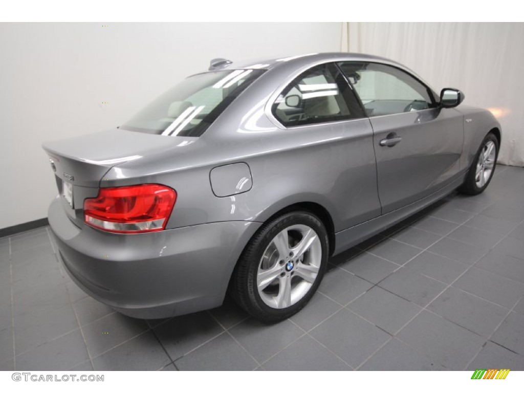 2012 1 Series 128i Coupe - Space Grey Metallic / Oyster photo #8