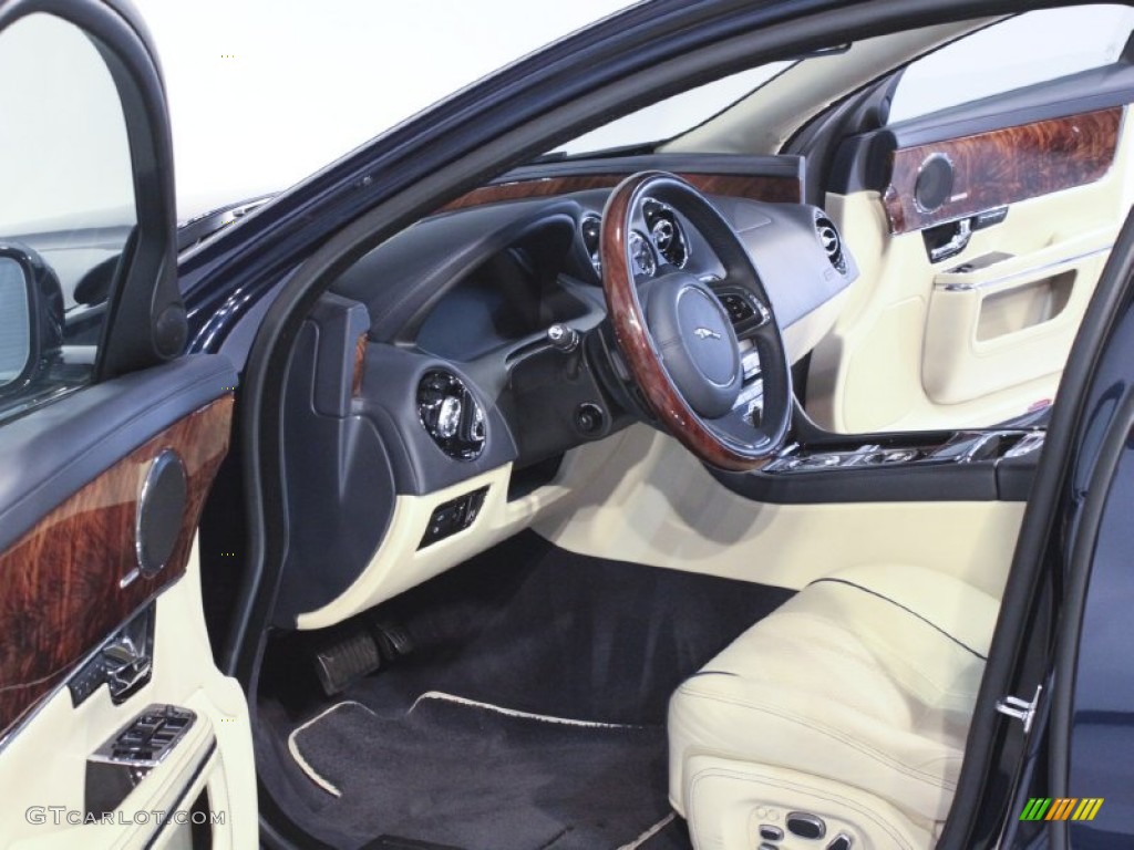 Parchment/Navy Blue Interior 2011 Jaguar XJ XJL Supersport Photo #59381617