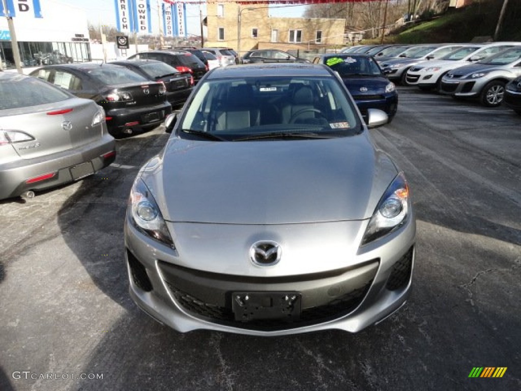 2012 MAZDA3 i Grand Touring 4 Door - Liquid Silver Metallic / Black photo #7