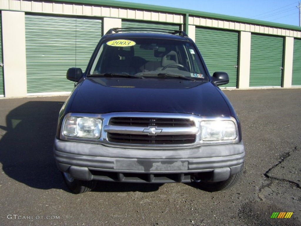 2003 Tracker 4WD Hard Top - Indigo Blue Metallic / Medium Gray photo #2