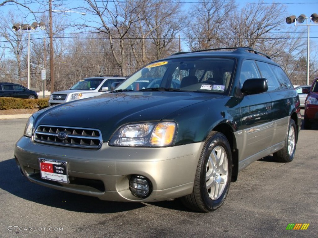 2002 Outback Wagon - Timberline Green / Beige photo #5