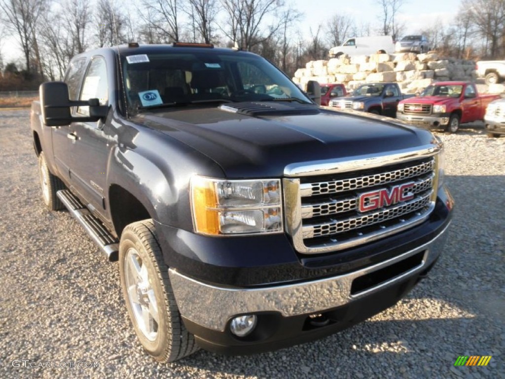 Midnight Blue Metallic 2012 GMC Sierra 2500HD SLE Crew Cab 4x4 Exterior Photo #59386553