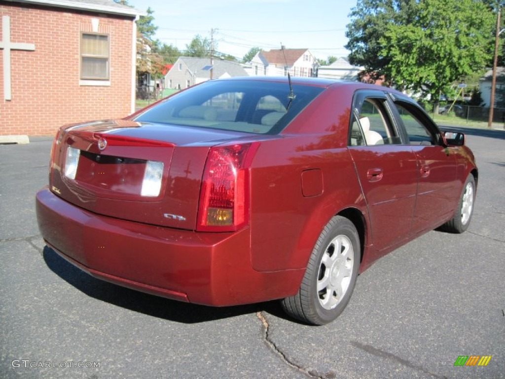 2003 CTS Sedan - Garnet Red / Light Neutral photo #7