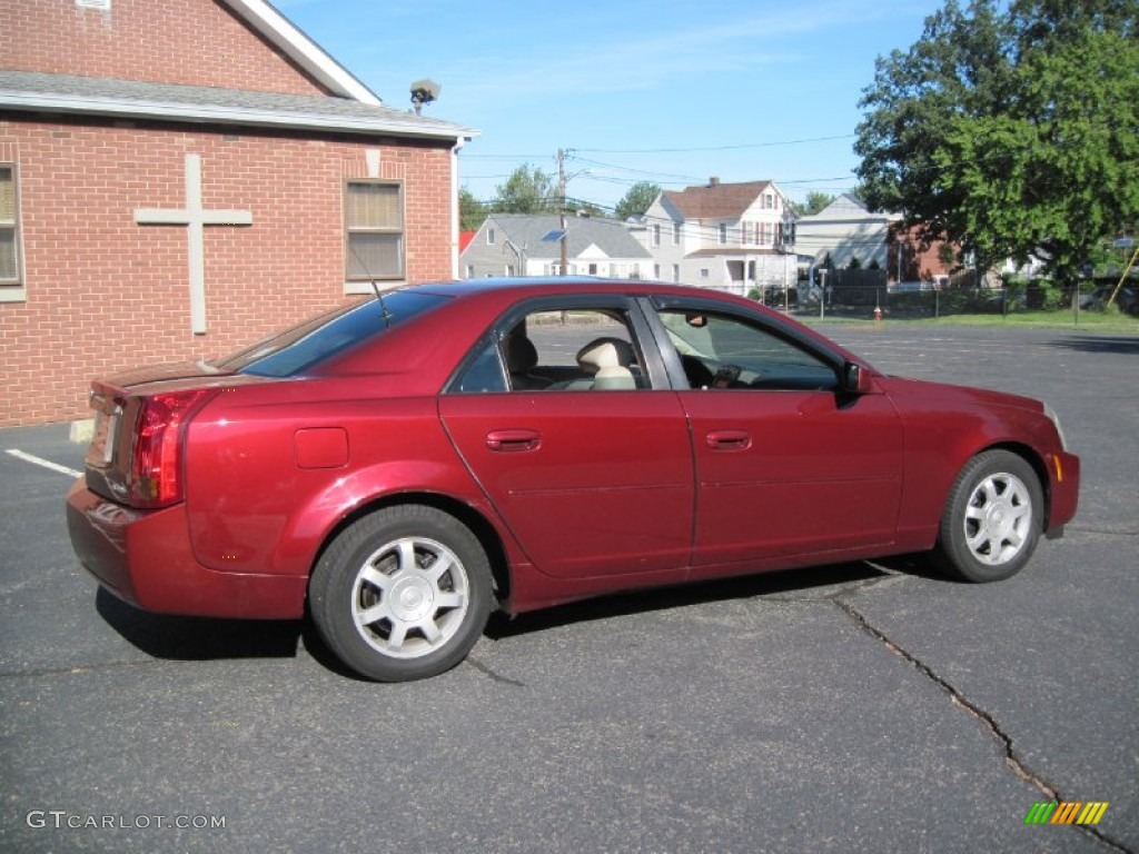 2003 CTS Sedan - Garnet Red / Light Neutral photo #9