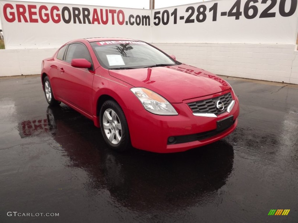 2008 Altima 2.5 S Coupe - Code Red Metallic / Blond photo #1