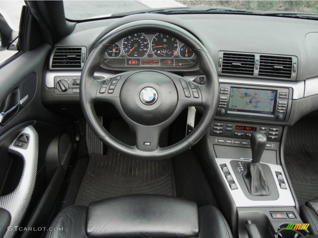 2006 BMW 3 Series 330i Convertible Black Steering Wheel Photo #59389587
