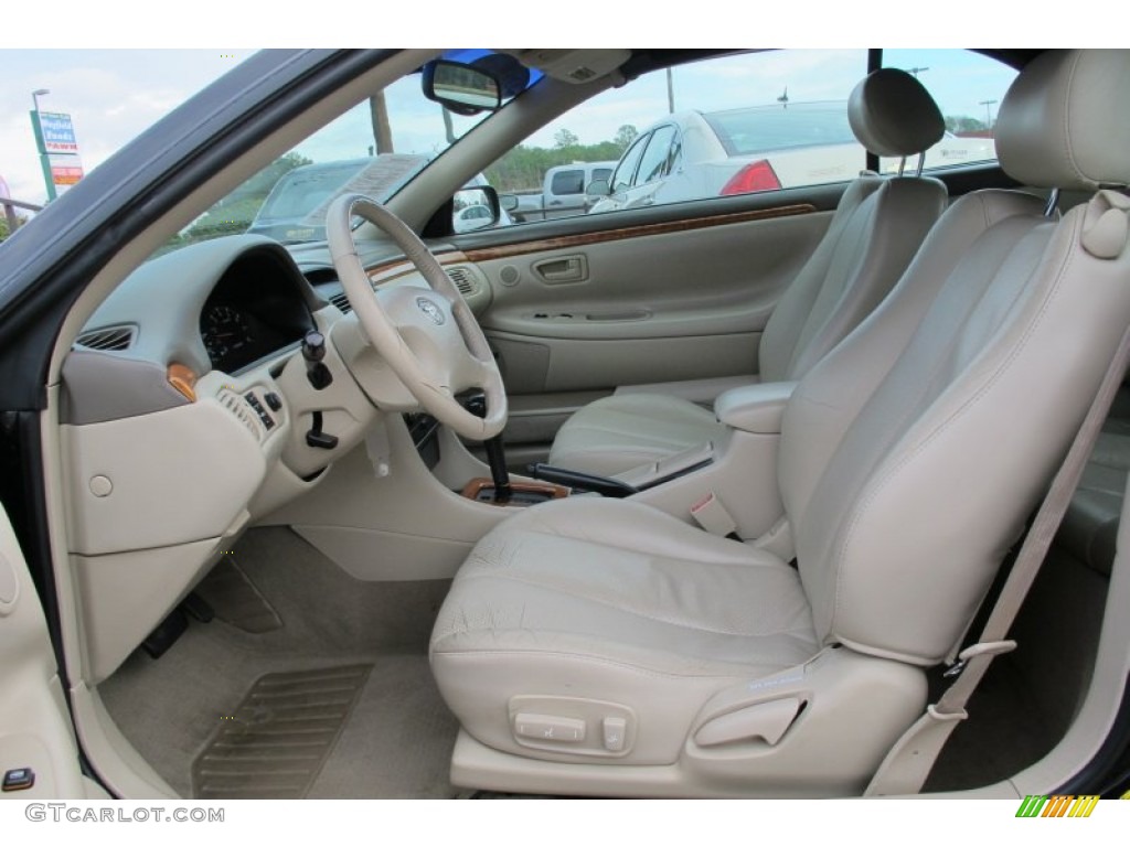 Ivory Interior 2002 Toyota Solara SE V6 Convertible Photo #59390291
