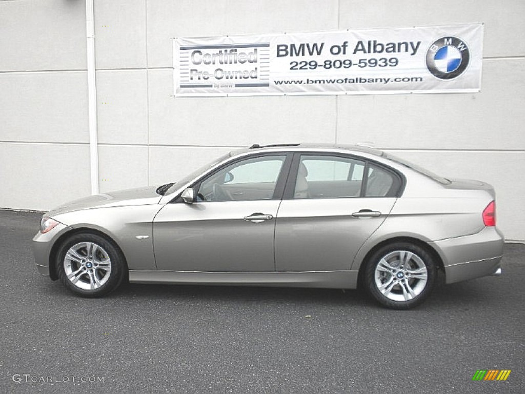 2008 3 Series 328i Sedan - Platinum Bronze Metallic / Beige photo #1