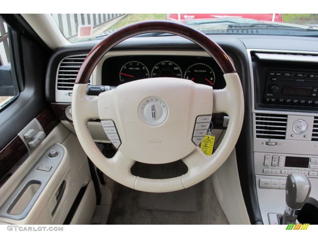 2003 Lincoln Aviator Luxury Light Parchment Steering Wheel Photo #59391882