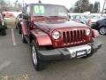 2009 Red Rock Crystal Pearl Coat Jeep Wrangler Sahara 4x4  photo #3