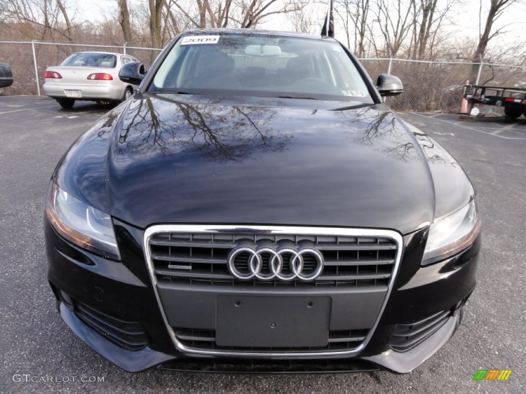 2009 A4 2.0T Premium quattro Sedan - Brilliant Black / Black photo #3