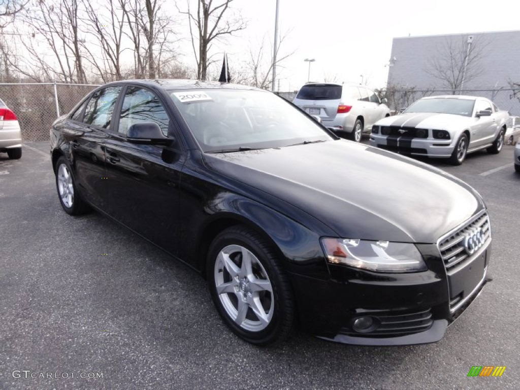2009 A4 2.0T Premium quattro Sedan - Brilliant Black / Black photo #4