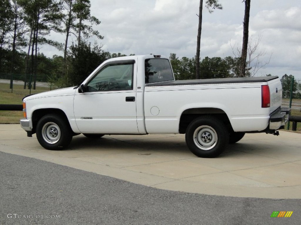 1997 C/K C1500 Regular Cab - Olympic White / Medium Dark Pewter photo #7