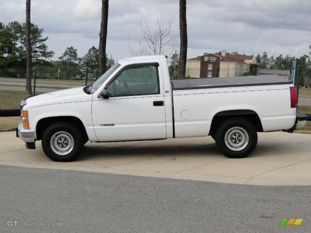 1997 C/K C1500 Regular Cab - Olympic White / Medium Dark Pewter photo #8