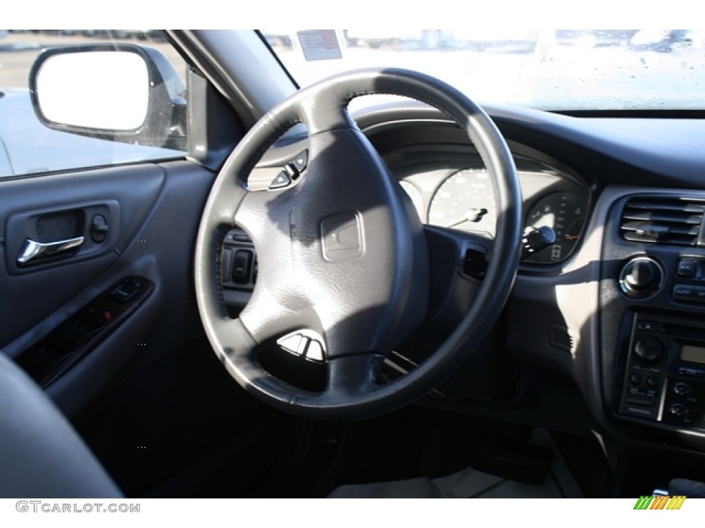 1999 Accord EX V6 Sedan - Flamenco Black Pearl / Gray photo #13