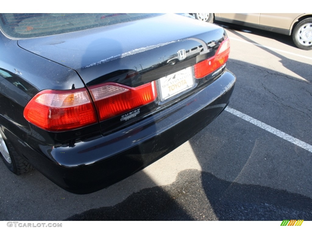1999 Accord EX V6 Sedan - Flamenco Black Pearl / Gray photo #16