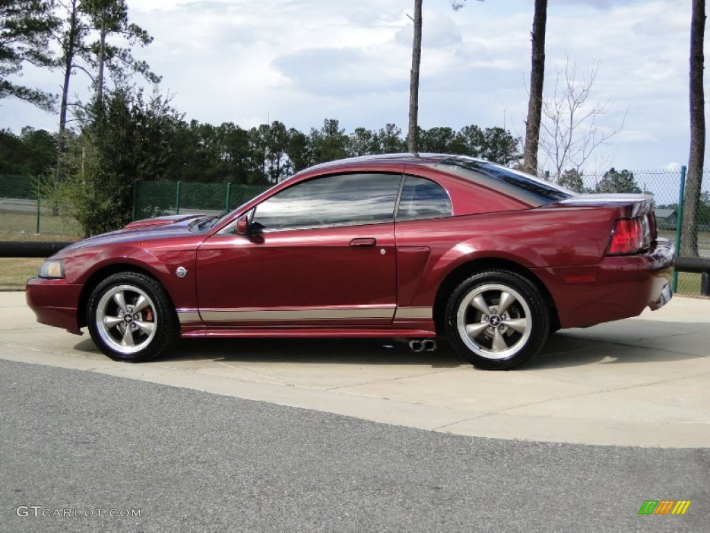 40th Anniversary Crimson Red Metallic 2004 Ford Mustang GT Coupe Exterior Photo #59396603