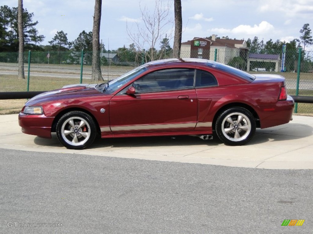 40th Anniversary Crimson Red Metallic 2004 Ford Mustang GT Coupe Exterior Photo #59396612