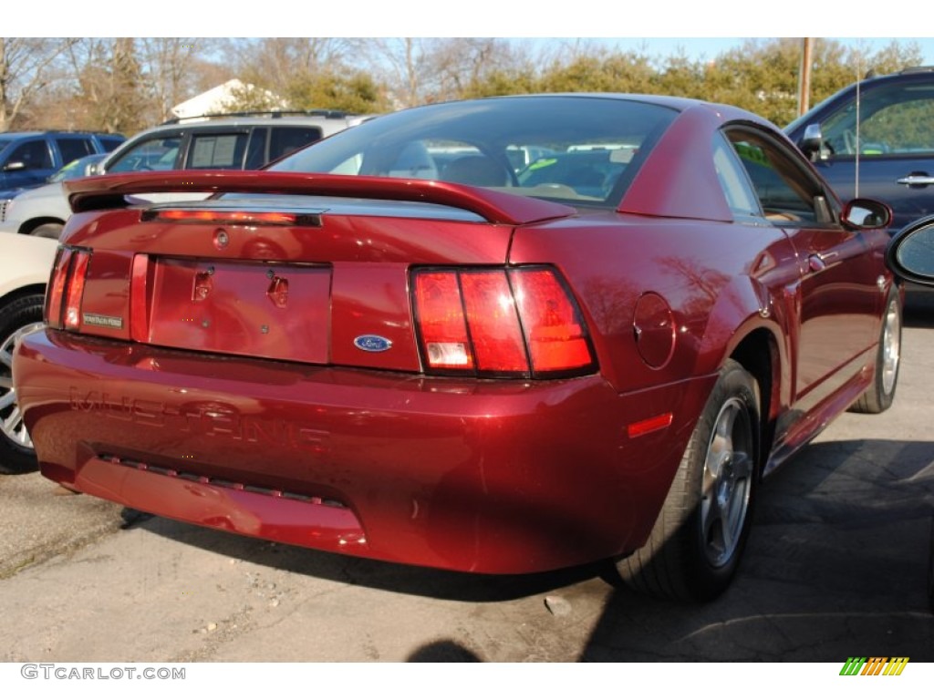 2004 Mustang V6 Coupe - 40th Anniversary Crimson Red Metallic / Medium Parchment photo #3