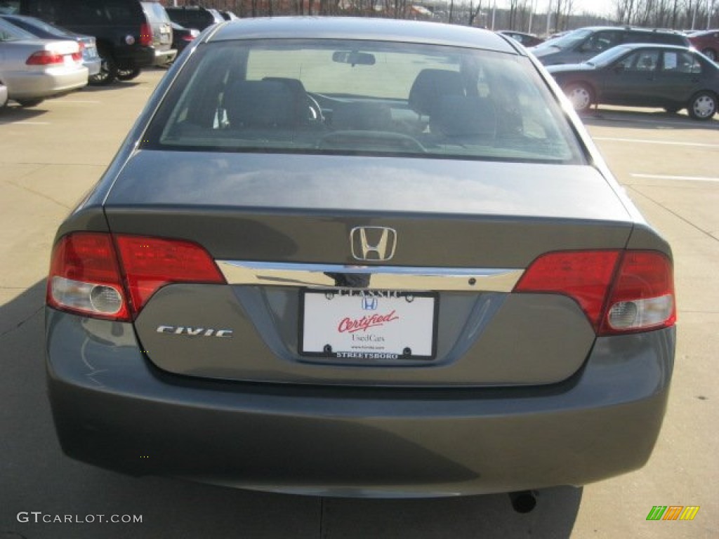 2009 Civic LX Sedan - Polished Metal Metallic / Gray photo #12