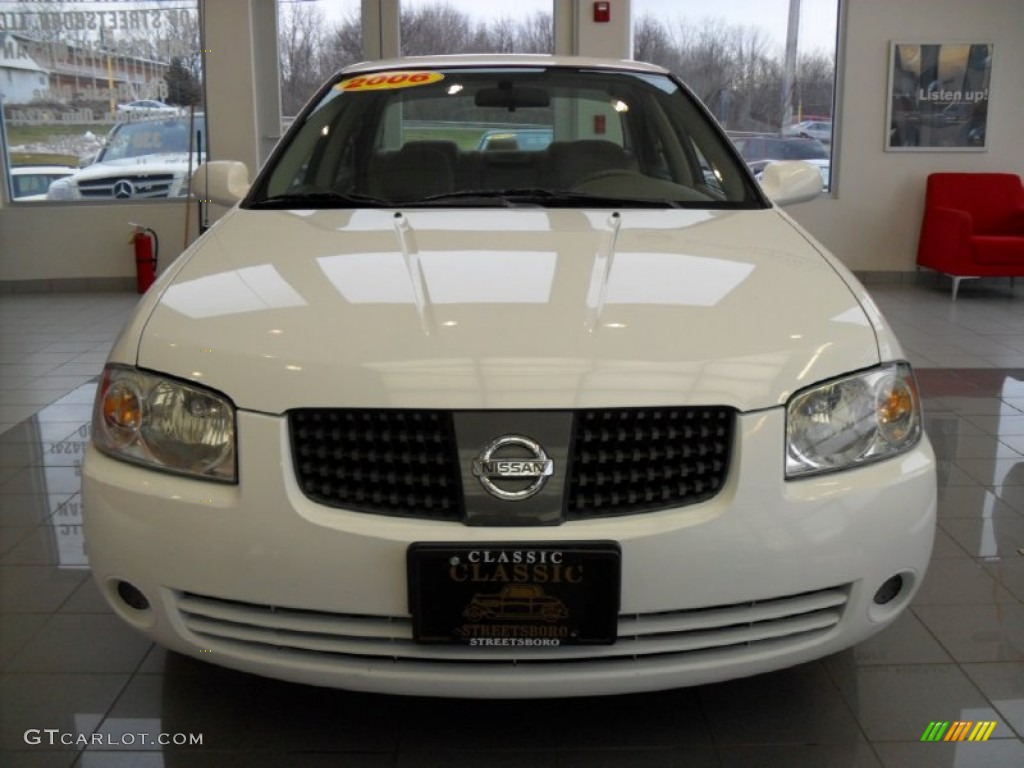 2006 Sentra 1.8 S - Cloud White / Taupe Beige photo #11