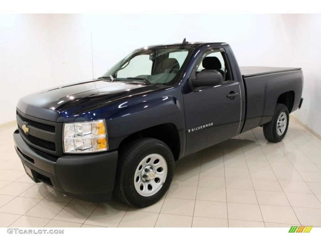 2009 Silverado 1500 Regular Cab - Imperial Blue Metallic / Dark Titanium photo #3