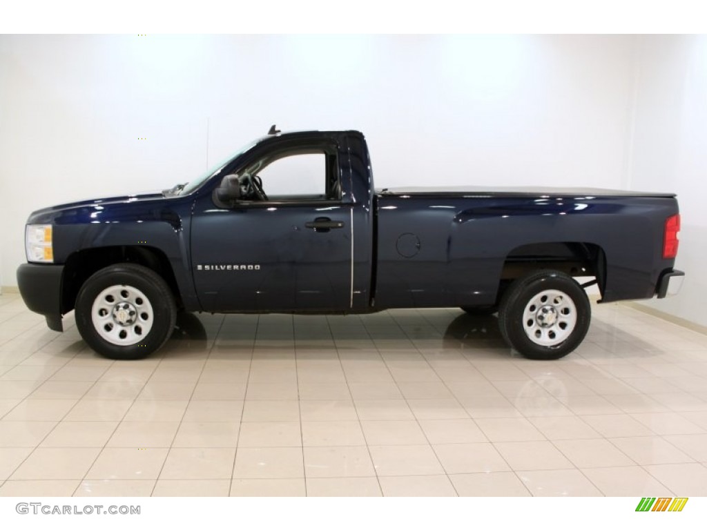 2009 Silverado 1500 Regular Cab - Imperial Blue Metallic / Dark Titanium photo #4