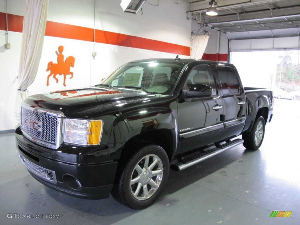 2012 Sierra 1500 Denali Crew Cab 4x4 - Onyx Black / Cocoa/Light Cashmere photo #1