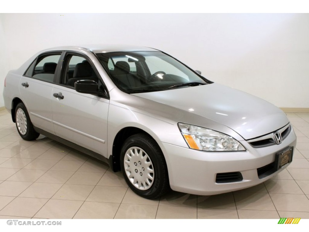 2007 Accord Value Package Sedan - Alabaster Silver Metallic / Gray photo #1