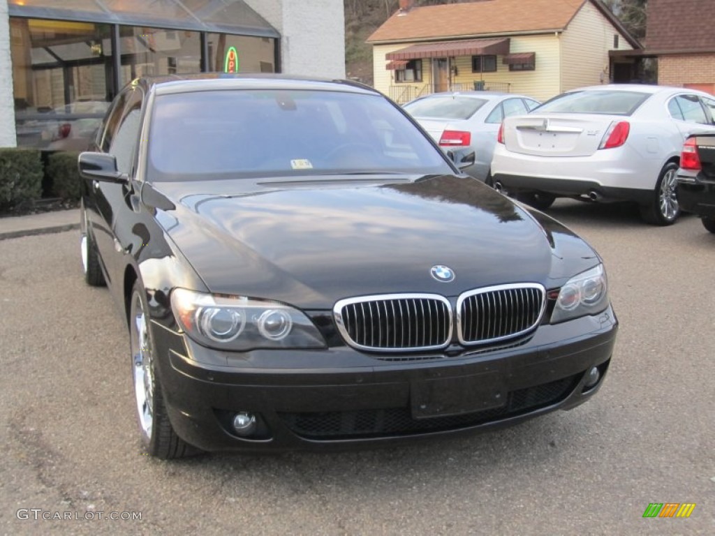 2006 7 Series 760i Sedan - Black Sapphire Metallic / Black/Black photo #3